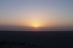 Oregon Coast Seaside Sunset Pano